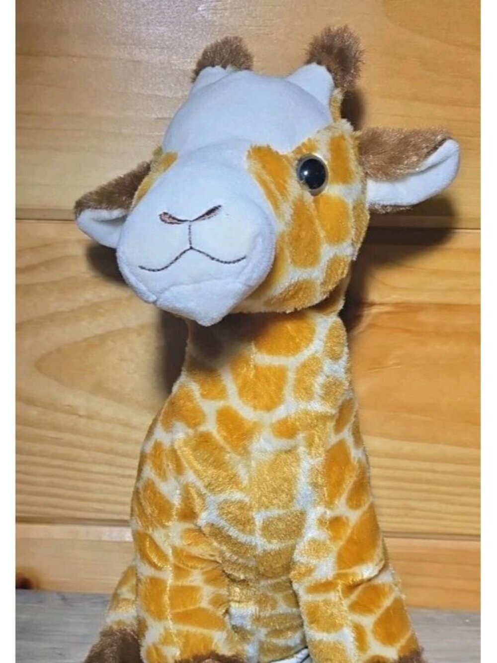 Kellytoy - Giraffe Plush, Stuffed Animal Toy, Tan/Cream w/Gold Bow 12 Inches Tal